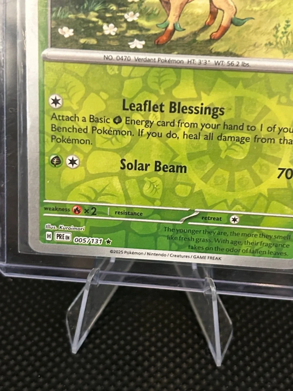 Pokemon Leafeon 005/131 Reverse Holo from‎ Prismatic Evolutions Set M/NM
